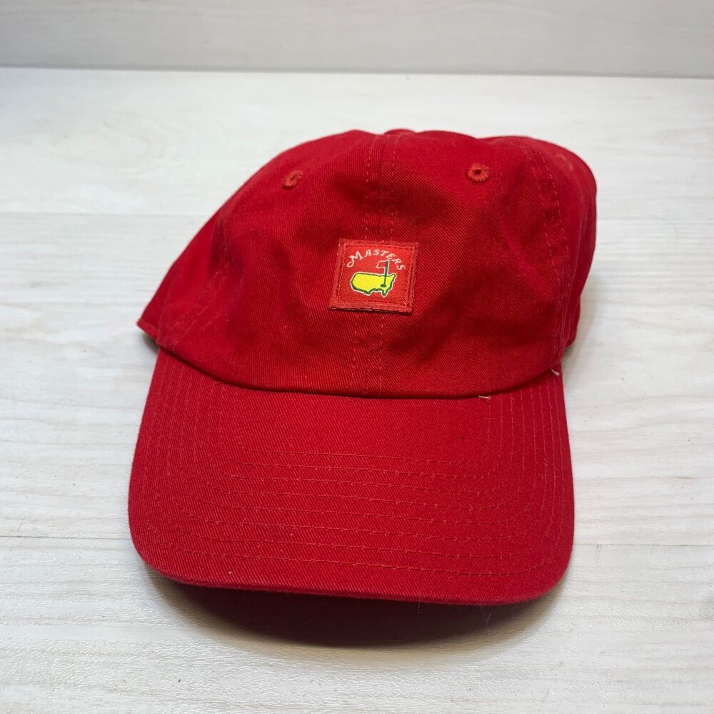 Masters Mens Red Baseball Cap Magnolia Lane Golf Hat Adjustable